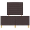 vidaXL Рамка за легло с таблото Тъмнокафяв 120 x 190 cm текстил