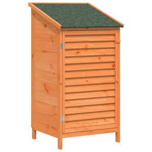 vidaXL Градина постройка Кафяво 59 x 56 x 113,5 см Солидно ела дърво
