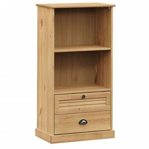 vidaXL Етажерка за книги VIGO 60x35x114,5 см бор масив