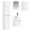 vidaXL Комплект шкафове за баня 5 pcs Бяло 40 x 10,5 x 60,5 см