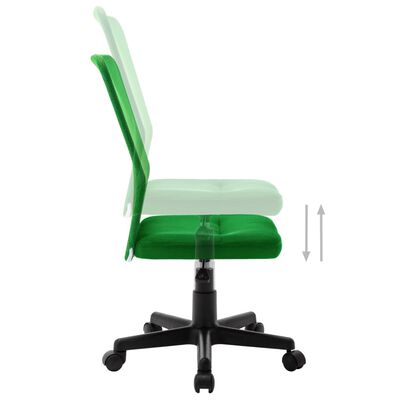 vidaXL Офис стол, зелен, 44x52x100 см, мрежест плат