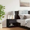 vidaXL Нощно шкафче, черно, 40x30x39 см, инженерно дърво