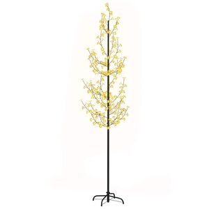 vidaXL Черешов цвят LED дърво топло бяло 368 LED 300 см