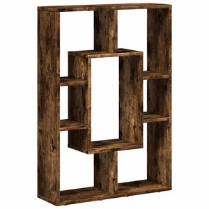 vidaXL Библиотека, опушен дъб, 63x20x90 см, инженерно дърво