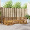 vidaXL Комплекти дивани 6 pcs Естествен Солидно акациево дърво