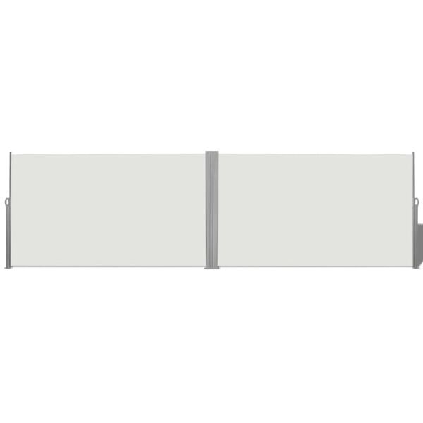 vidaXL прибираща се странична тента, 180х600 см, кремава