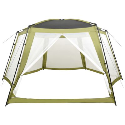 vidaXL Палатка за басейн, текстил, 660x580x250 см, зелена