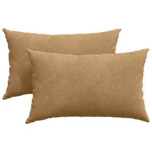 vidaXL Диван възглавници 2 pcs Кафяво 50 x 30 cm Кордюрова тъкан
