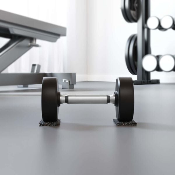 vidaXL Гумена валяк Черно Каучук