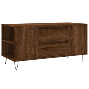 vidaXL Кафе маса, кафяв дъб, 102x44,5x50 см, инженерно дърво