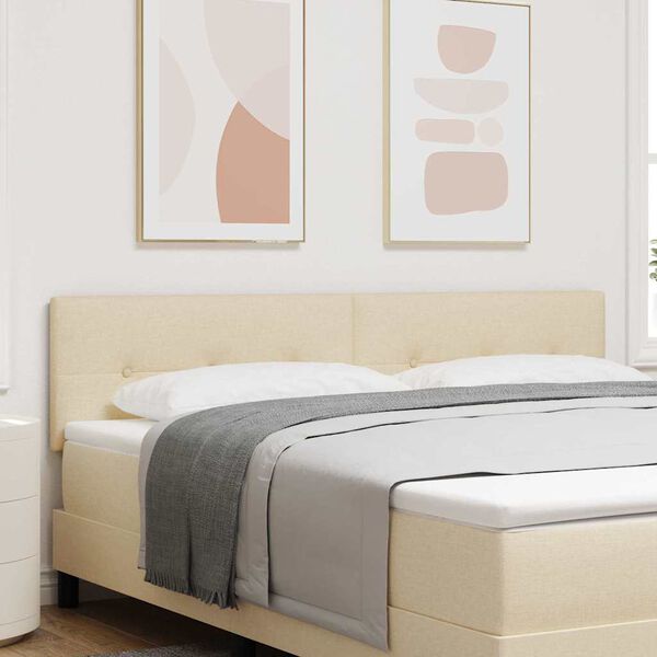 vidaXL LED глава С LED лентисти светлини Крем 180 cm Полиестер