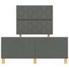 vidaXL Рамка за легло с таблото Тъмносив 120 x 190 cm текстил