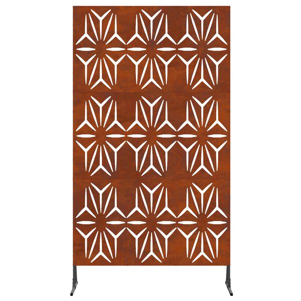 vidaXL Екран за уединение Сив 100 x 50 x 180 см Патинираща стомана