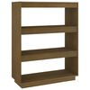 vidaXL Библиотека/разделител за стая, меденокафява, 80x35x103 см, бор