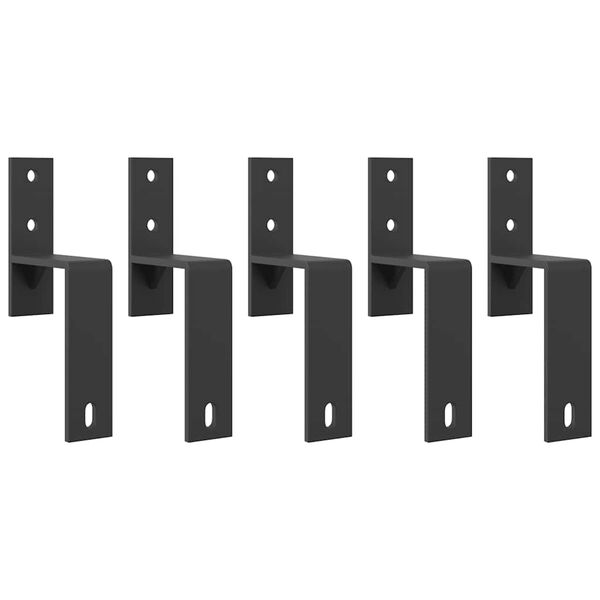 vidaXL Комплект механизъм за плъзгаща врата, 183 см, стомана, черен