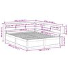 vidaXL Легло с етажерка за книги, без матрак, 150x200 см, бор масив