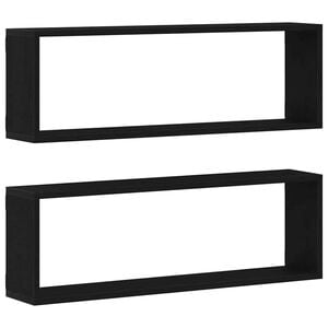 vidaXL Стени за рафтове 2 бр. Черния дъб 80 x 15 x 26 см
