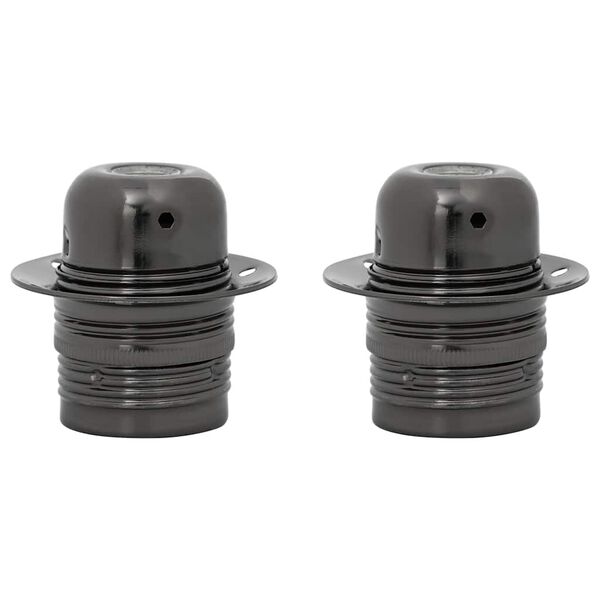 vidaXL Лампи 2 бр. лъскави черни E27