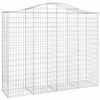 vidaXL Дъговидна габионна кошница 200x50x160/180 см поцинковано желязо