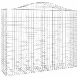 vidaXL Дъговидна габионна кошница 200x50x160/180 см поцинковано желязо