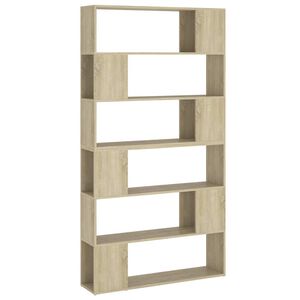 vidaXL Библиотека/разделител за стая, сонома дъб, 100x24x188 см