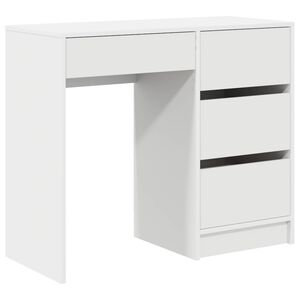 vidaXL Бюро Бяло Инженерна дървесина 90 x 37.5 x 75 см