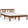 vidaXL Рамка за легло меденокафява дърво 120x190 см Small Double