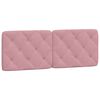 vidaXL Легло с матрак, розово, 140x190 см, кадифе