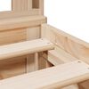 vidaXL Легло с етажерка за книги, без матрак, 180x200 см, бор масив