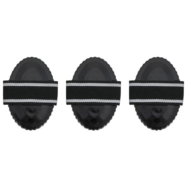 vidaXL Гребени за разресване, 3 бр, черен, стомана