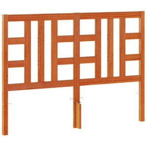 vidaXL Горна табла за легло, восъчнокафява, 135 см, масивно дърво бор