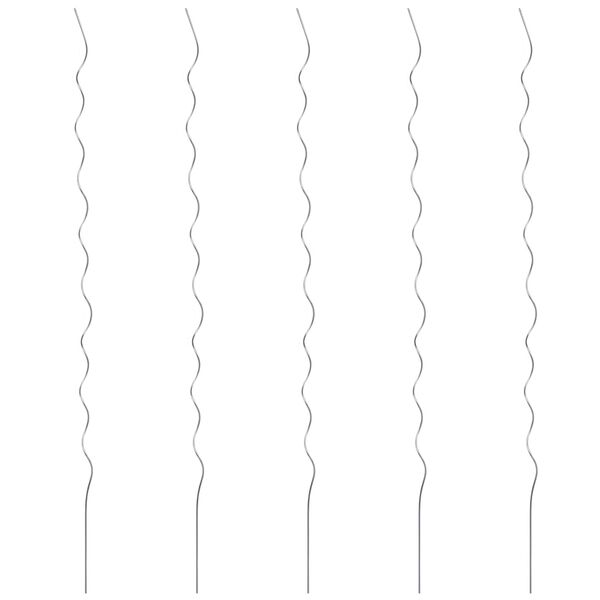 vidaXL 5 бр Спирални колчета за растения, 110 см, поцинкована стомана