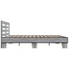vidaXL Рамка за легло, сив сонома, 200x200 см, инженерно дърво и метал
