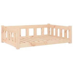 vidaXL Кучешко легло, 95,5x65,5x28 см, борова дървесина масив
