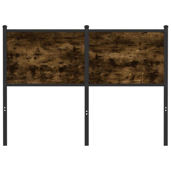 vidaXL Резервна табла за легло, опушен дъб, 120 см, инженерно дърво и стомана