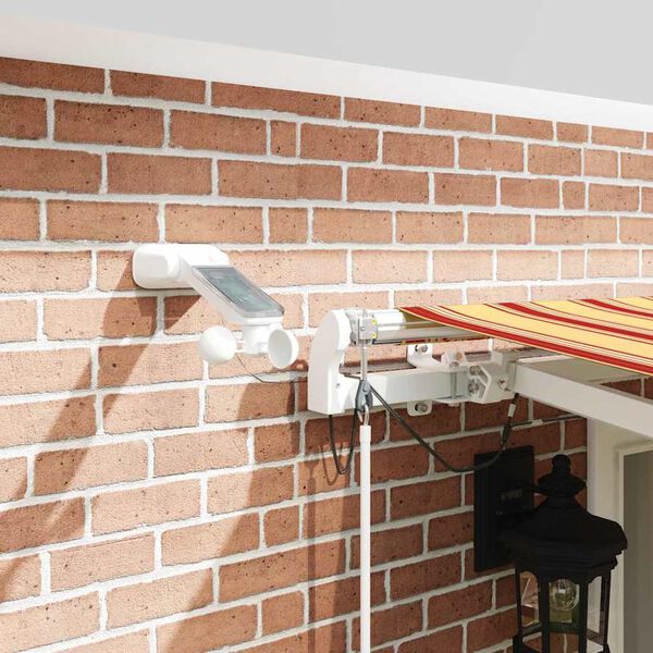 vidaXL Сгъваем навес Жълт и оранжев 500 &times; 300 cm Полиестер и метал