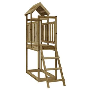 vidaXL Комбинирано детско съоръжение 53x110x214 см импрегниран бор