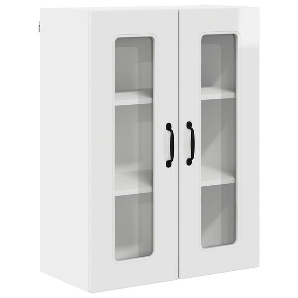 vidaXL Кухненски шкаф Kalmar Лъскаво бяло 60 x 31 x 80 см