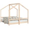 vidaXL Рамка за детско легло 2x(80x160) см масивна борова дървесина