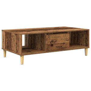 vidaXL Масичка за кафе Старо дърво 102 x 55 x 35 см