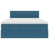 vidaXL Легло с място за съхранение Тъмен син 140 x 200 cm Кадифе