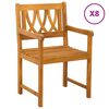 vidaXL Външна пейка 8 pcs Натурално 56 х 55,5 х 90 см