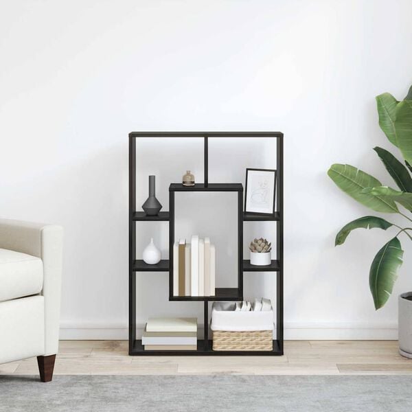 vidaXL Шкаф за книги Черния дъб 63 x 20 x 90 см Инженерно дърво