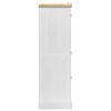 vidaXL Гардероб с чекмедже Бяло 101 x 52 x 170 см Солидно борово дърво