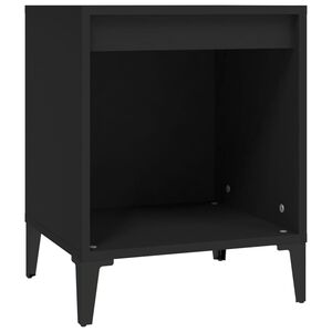 vidaXL Нощно шкафче, черно,40x35x50 см