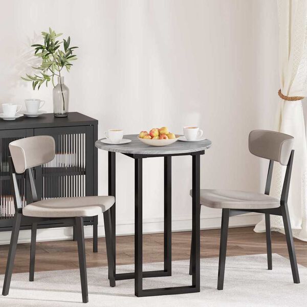 vidaXL Топ за маса Сив сонома 60 x 60 x 1,5 cm Инженерно дърво