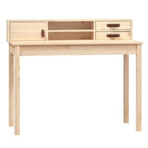 vidaXL Бюро 110x50x93 см Масивна дървесина, бор