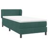 vidaXL Box Spring легло с матрак Тъмнозелено 80x210 cm Кадифе