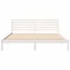 vidaXL Рамка за легло с таблото Бяло 180 x 200 cm Солидно борово дърво
