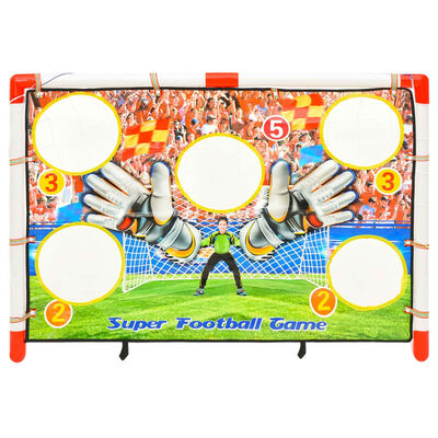 vidaXL Комплект детска футболна врата, стена за голове, 120x51x77,5 см